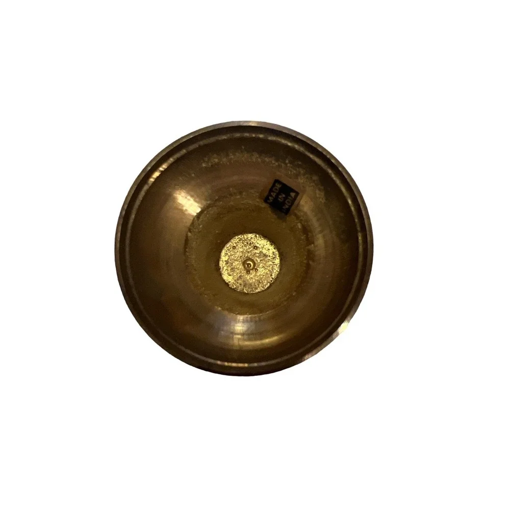 Vintage 6 Inch Etched Brass Bud Vase Floral Made in India‎